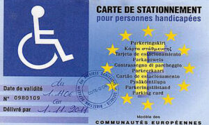 carte de stationnement